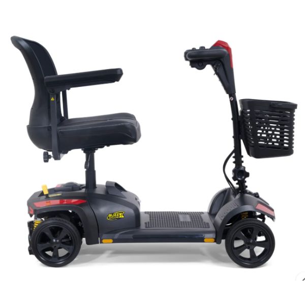 Buzzaround XL 4-Wheel Mobility Scooter GB150 in Red Right Side View