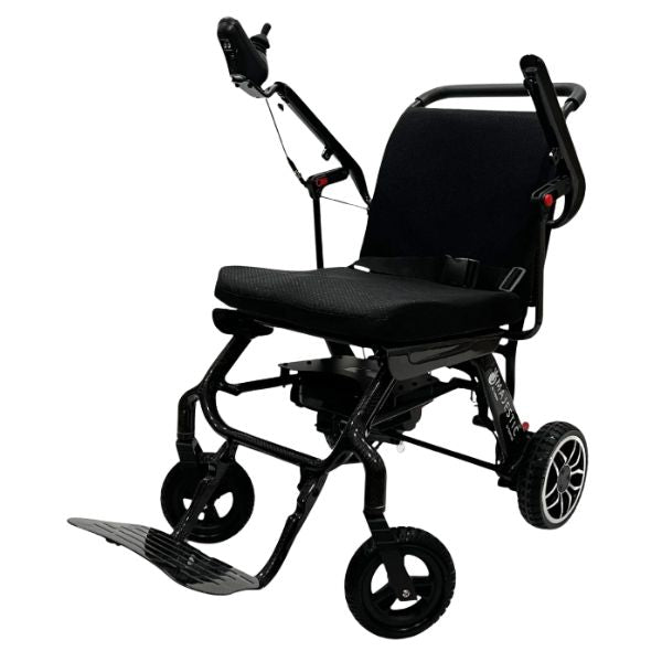 ComfyGo IQ-Carbon Lightweight Carbon Fiber Electric Wheelchair on Left Angle View