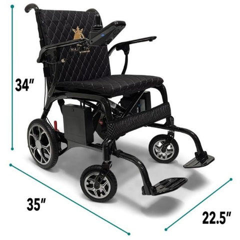 ComfyGo Phoenix Carbon Fiber Folding Electric Wheelchair Dimensions