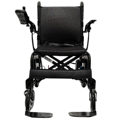 ComfyGo Phoenix Carbon Fiber Folding Electric Wheelchair Standard Textile Front View