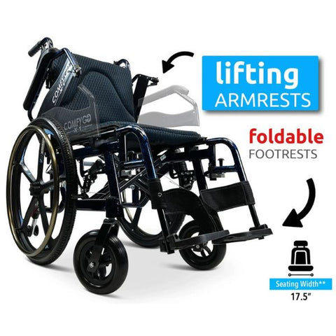 ComfyGo X-1 Lightweight Manual Wheelchair Features 3