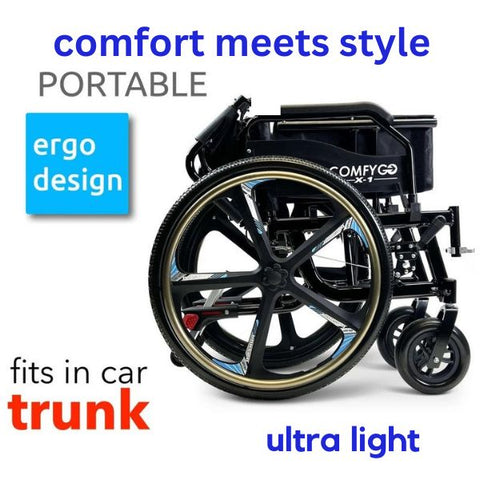 ComfyGo X-1 Lightweight Manual Wheelchair  Feature 1