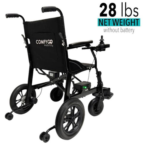 ComfyGo  X-Lite Ultra Lightweight Foldable Electric Wheelchair Frame Weight