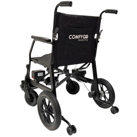 ComfyGo  X-Lite Ultra Lightweight Foldable Electric Wheelchair Right BackSide View