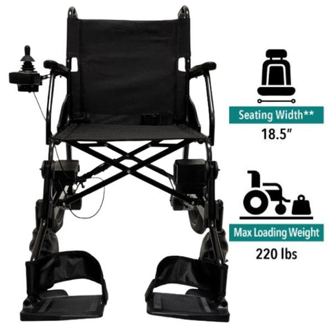 thumbnail image 2 of ComfyGO X-1 Lightweight Wheelchair – Foldable, All-Terrain, 32.5 Lbs, Holds 220 Lbs, Airline Approved, With Anti-Tippers & Hand Brakes 2 of 4