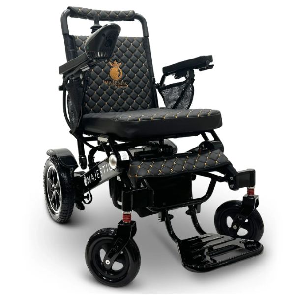 ComfyGo IQ-7000 Remote Control Folding Electric Wheelchair Black frame with Black Cushion