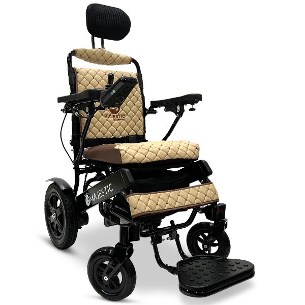 ComfyGo IQ-9000 Remote Controlled And Auto Recline Black Frame with Coffee Cushion