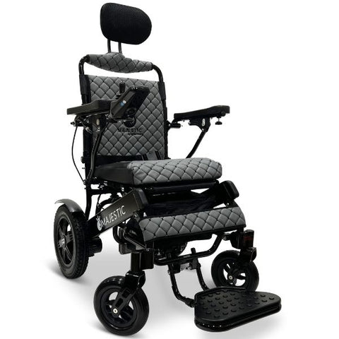 ComfyGo IQ-9000 Remote Controlled And Auto Recline Black Frame with Gray Cushion
