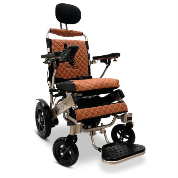 ComfyGo IQ-9000 Remote Controlled Folding Power Wheelchair Bronze Frame With Taba Cushion