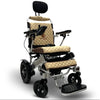 Image of ComfyGo IQ-9000 Remote Controlled Folding Power Wheelchair Silver Frame With Coffee Cushion