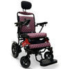 Image of ComfyGo IQ-9000 Remote Controlled with Auto Recline  Black & Red Frame Purple Cushion 