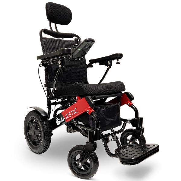 ComfyGo IQ-9000 Remote Controlled with Auto Recline  Black & Red Frame  and Standard Cushion 