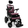 Image of ComfyGo_IQ-9000_Remote_Controlled_with_Auto_Recline_Showing_Black_Frame_and_Purple_Cushion