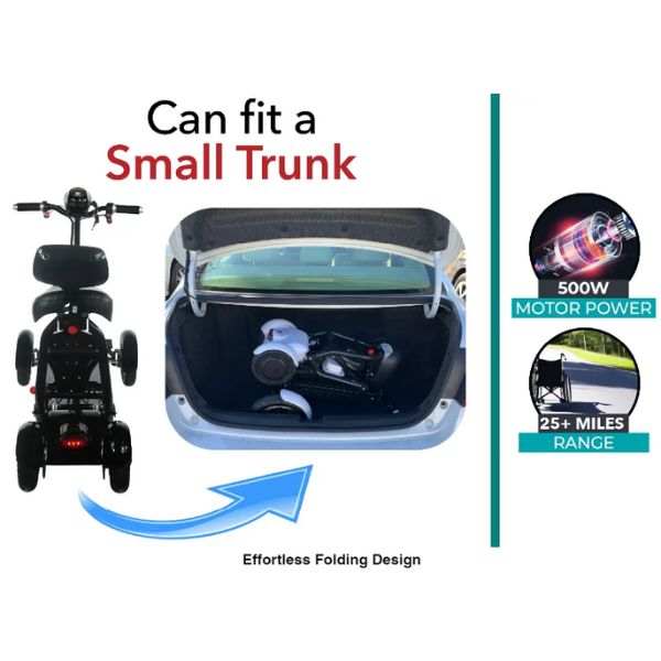 ComfyGo MS 3000 Foldable Mobility ScooterEasy Fold Design To Fit Most Trunks