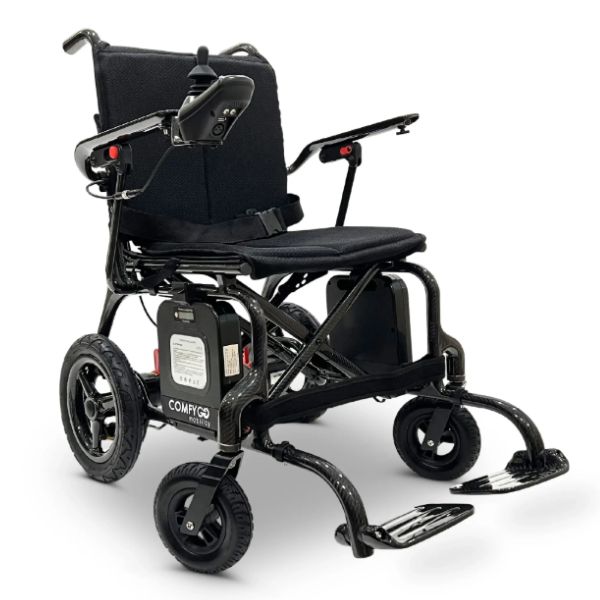 ComfyGo Phoenix Carbon Fiber Folding Electric Wheelchair Standard Texttile View