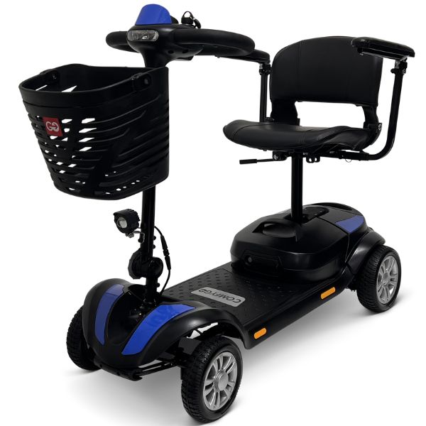 ComfyGo Z-4 Portable Mobility Scooter Blue color with Standard Seat