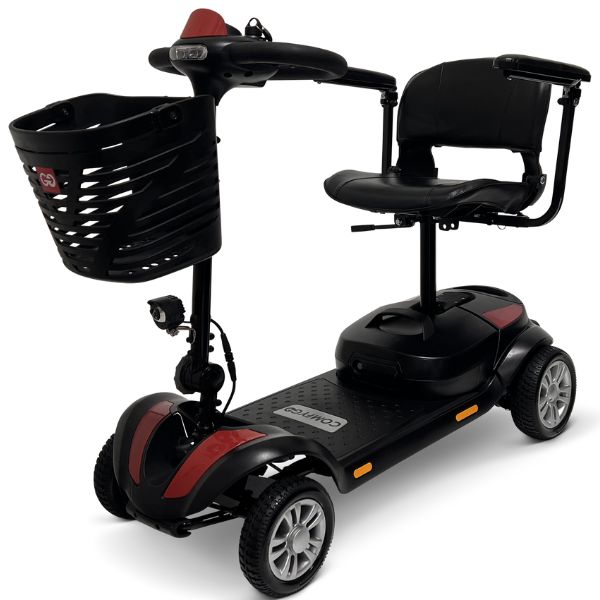 ComfyGo Z-4 Portable Mobility Scooter Red color with Standard Seat