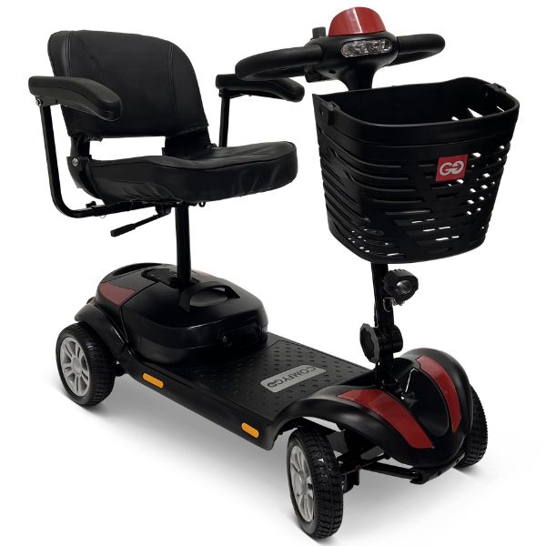 ComfyGo Z-4 Portable Mobility Scooter Red color with Upgraded Seat