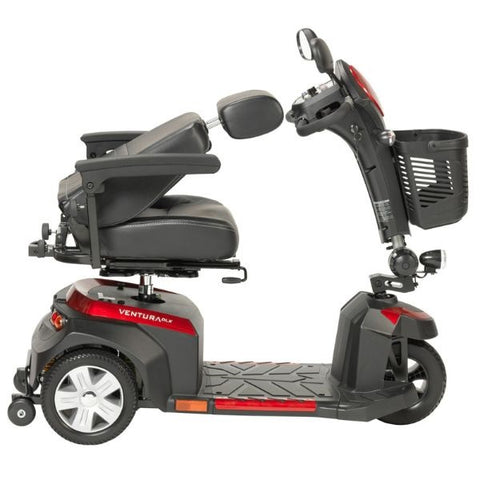 Drive Medical Ventura DLX 3 Wheel Side View With Seat Folded Down