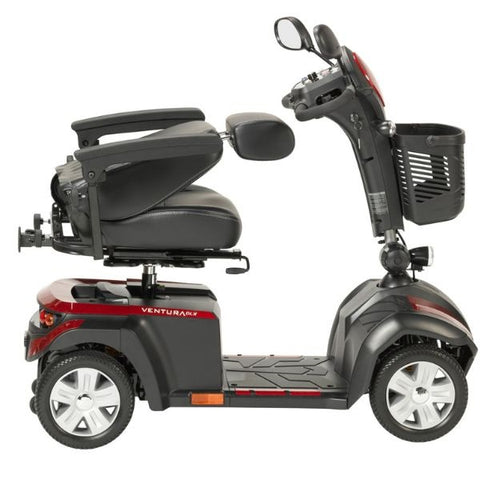 Drive Medical Ventura DLX 4 Wheel Side View With Seat Folded Down