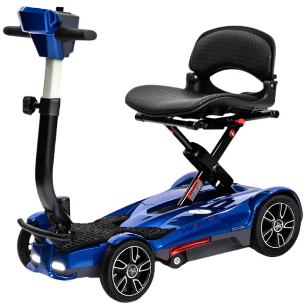 EV Rider Transport 4M Folding Mobility Scooter Blue Color without Armrest