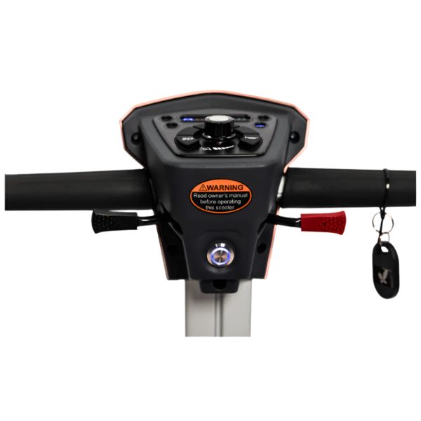 EV Rider Transport 4M Folding Mobility Scooter Control Panel and Hand Grip View