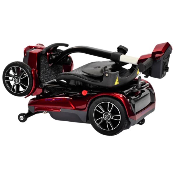 EV Rider Transport 4M Folding Mobility Scooter Red Color Folded ViewView