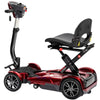 Image of EV Rider Transport 4M Folding Mobility Scooter Red Color Upright Backside View
