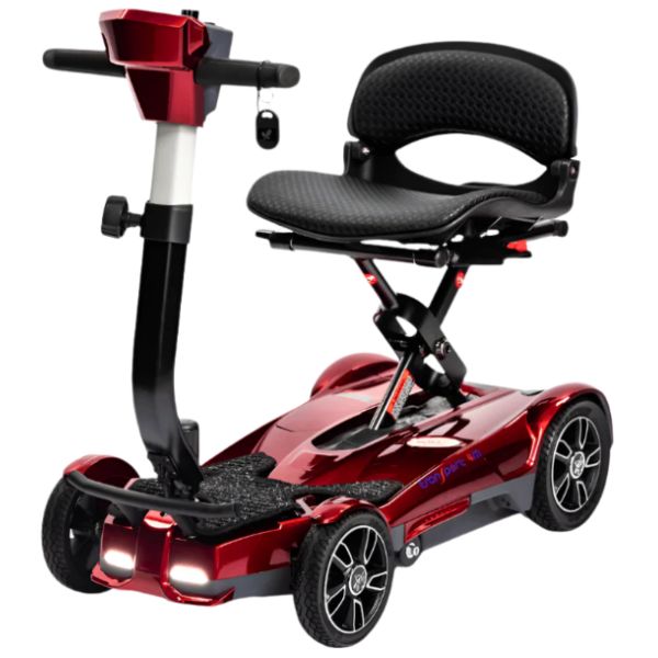 EV Rider Transport 4M Folding Mobility Scooter Red Color without Armrest