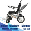 Image of Falcon Folding Power Wheelchair With Reclining Backrest  with Memory Foam Seat