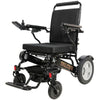 Image of Falcon Heavy Duty Power Wheelchair With Reclining Backrest By Discover Your Mobility Shown in Black Frame 