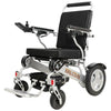 Image of Falcon Heavy Duty Power Wheelchair With Reclining Backrest By Discover Your Mobility Shown in Silver Frame 