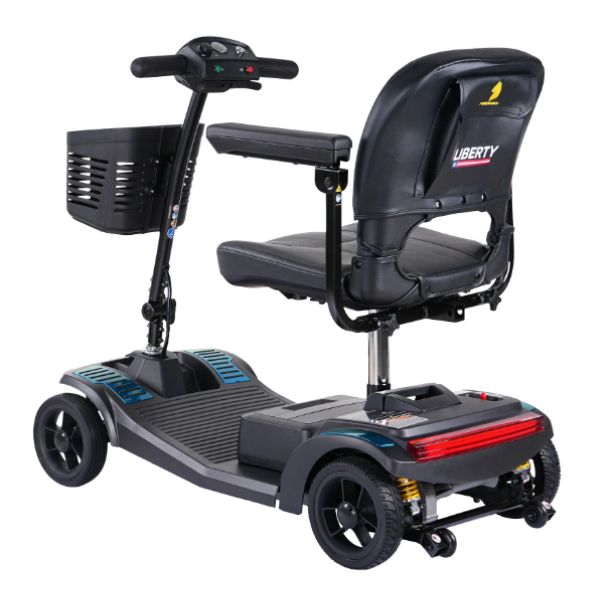 Forcemech Liberty Portable 4-Wheel Mobility Scooter Left Rear View
