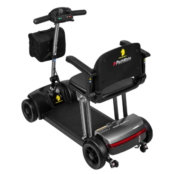 Forcemech Patcmate Lightweight Folding Mobility Scooter on a Left Rear View