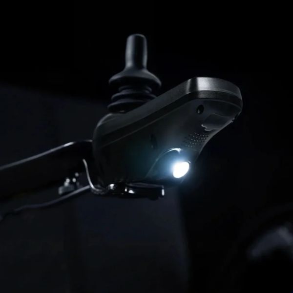 Light attached to joystick controller in the dark