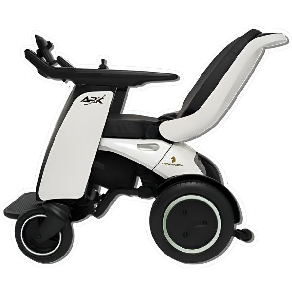 Forcemech ARK Folding Electric Wheelchair Left Side View  with the Back Rest Reclined