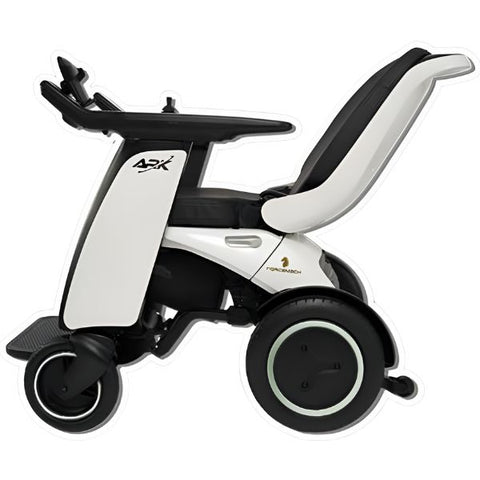 Forcemech ARK Folding Electric Wheelchair Left Side View  with the Back Rest Reclined