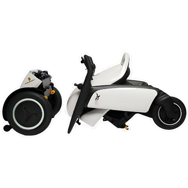 Forcemech ARK Folding Electric Wheelchair Side Disassembled View