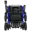 Image of Forcemech Carbon F1 Folding Power Wheelchair in Blue Color Folded Front View