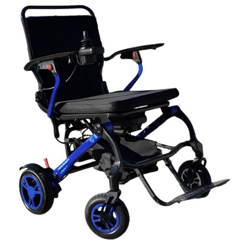 Forcemech Carbon F1 Folding Power Wheelchair in Blue Color