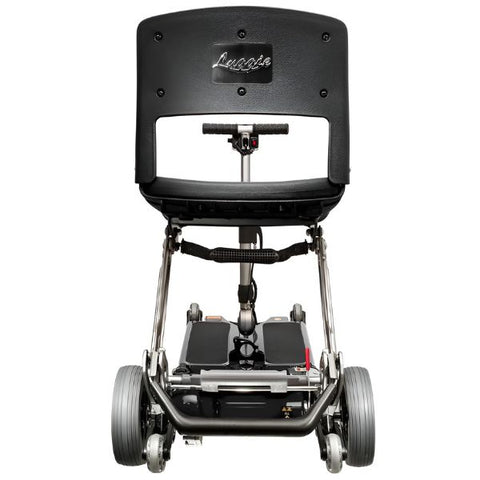 FreeRider Luggie Classic II Travel Scooter Metallic Gray Color Back View