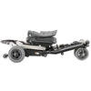 Image of FreeRider Luggie Classic II Travel Scooter Metallic Gray Color Folded Flat on the Floor View