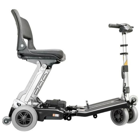 FreeRider Luggie Classic II Travel Scooter Metallic Gray Color Right Side View