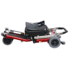 Image of FreeRider Luggie Classic II Travel Scooter Red Classic Color Folded Flat on the Floor View