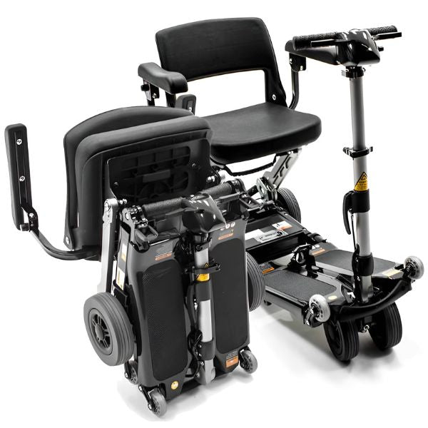 FreeRider Luggie Elite Travel Scooter Black Color With One Luggie Folded  View