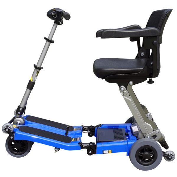 FreeRider Luggie Elite Travel Scooter Blue Color Left Side View
