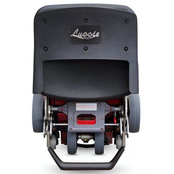 FreeRider Luggie Elite Travel Scooter Red Color Front Side Folded  View