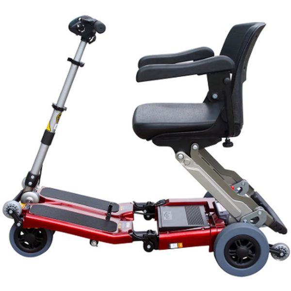 FreeRider Luggie Elite Travel Scooter Red Color Left Side View