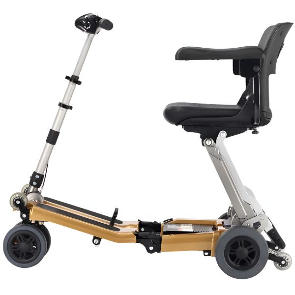 FreeRider Luggie Golden Elite Travel Scooter Left Side View View