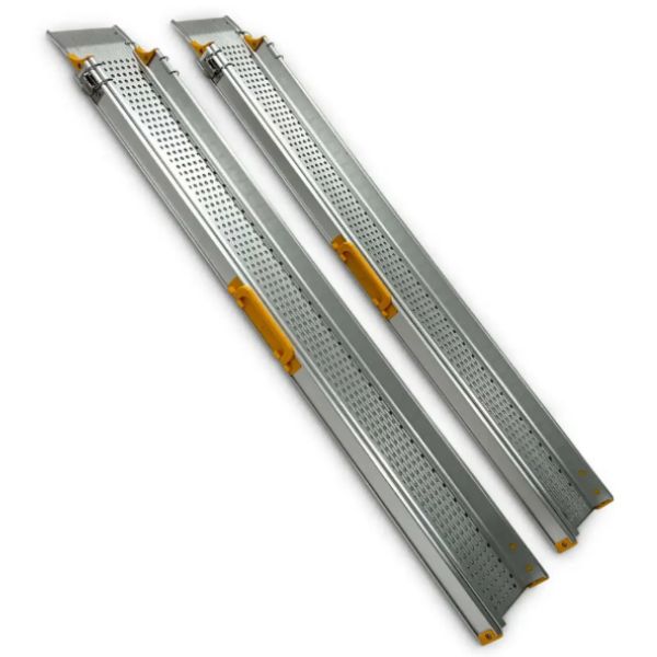 GO-Ramp Portable 8 FT Telescopic Ramp By GomfyGo Upright Angled View 